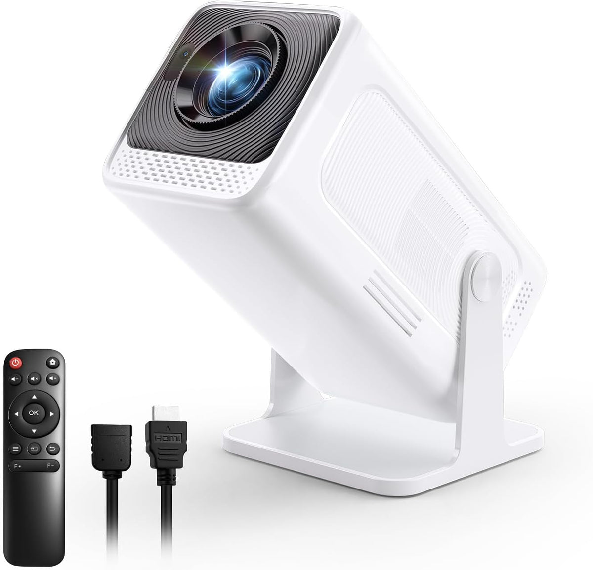 [WiFi 6.0 Sreen Mirroring] Mini Portable Projector with WiFi and Bluetooth 5.2,4K Smart Projector, Native Full HD 1080P, Mobile Phone Home Theater, Outdoor Movie Auto Vertical Correction