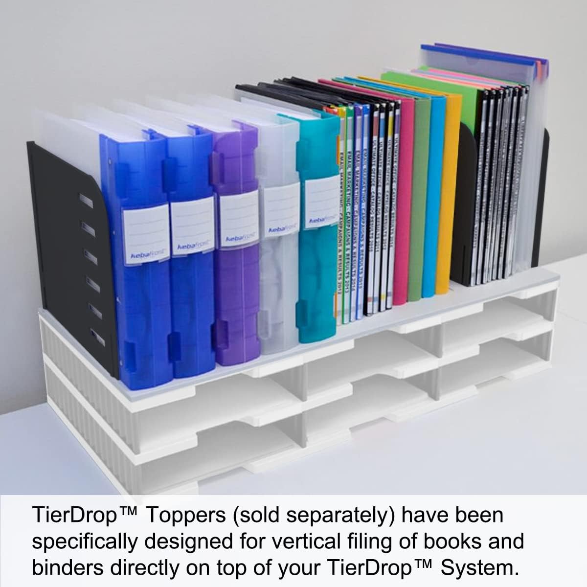Ultimate Office TierDrop Jumbo 12-Compartment High-Wall Sorter - Sorts Documents, Forms & Mail - Durable Construction Features Expandable, Modular, No-Tool Assembly Design