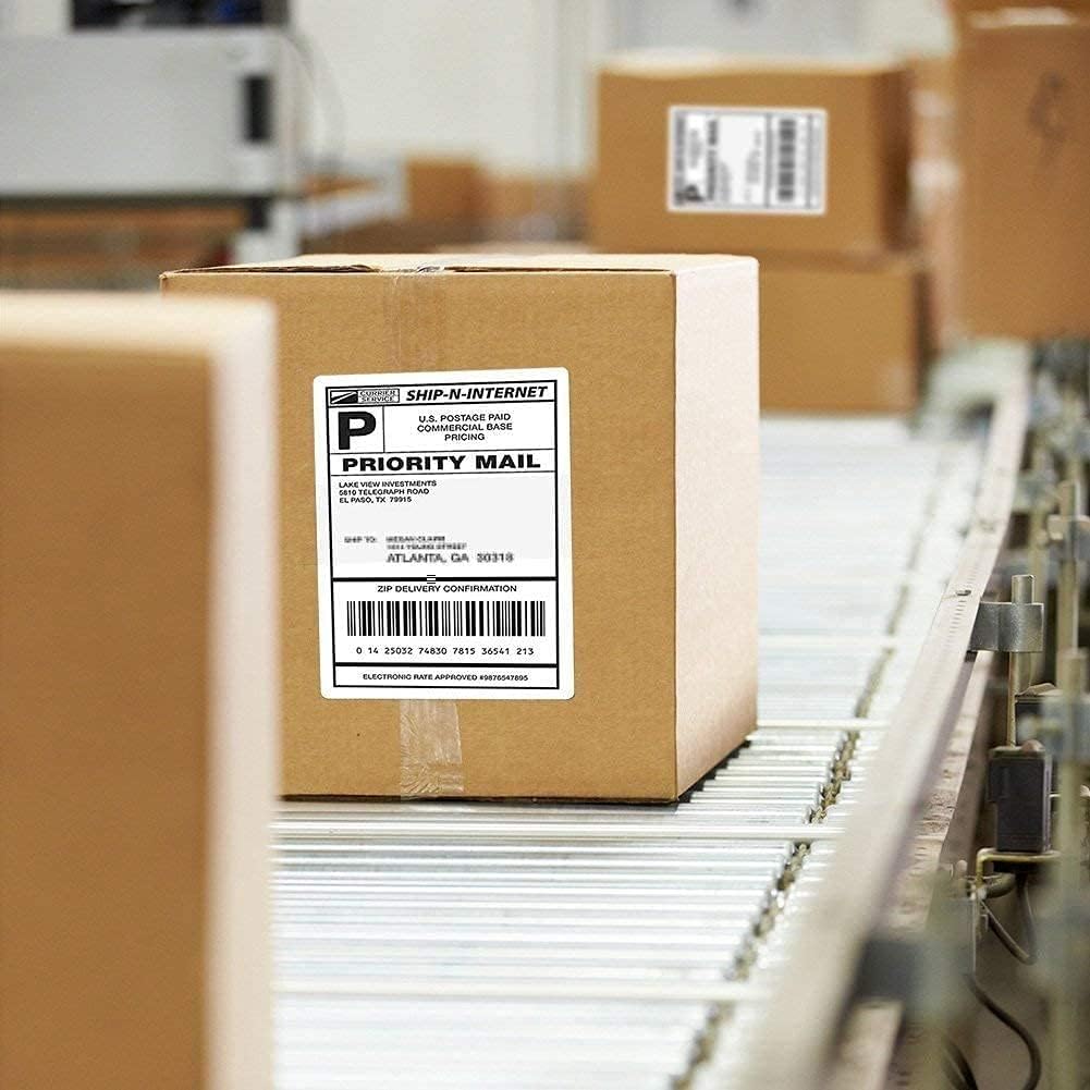 Shipping Labels with Rounded Corner, 8.5 x 5.5 Inches Half Sheet Self Adhesive Shipping Address Labels for Laser and Inkjet Printer, 2000 Sheets 4000
