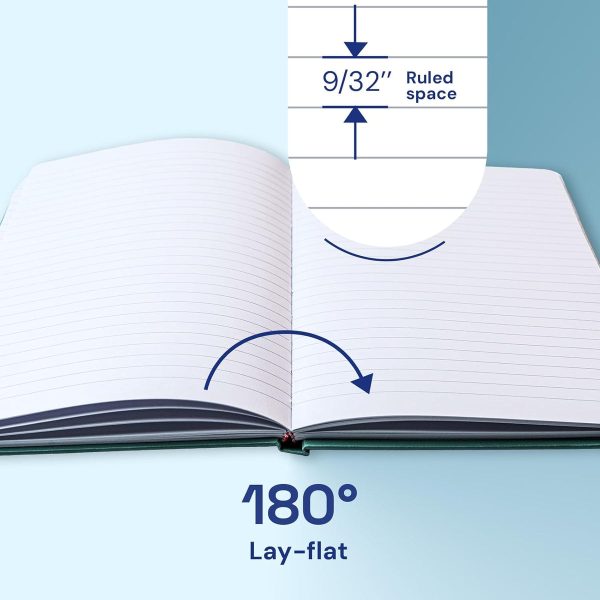 A5 Lined Journal Notebook, 7mm College Ruled Notepad, Journaling for Writing, Work, School, Travel and Note Taking, Hardcover 160 Pages (80 Sheets) 5.79 x 8.3 inches (3 Pack Red)