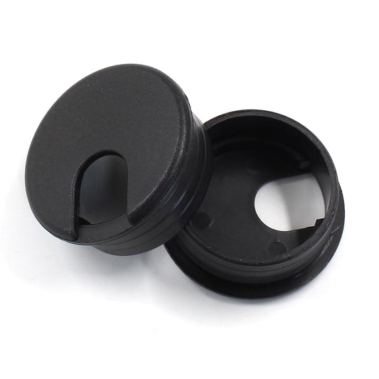 2pcs 1-3/4 Inch Desk Grommet, Plastic Desk Hole Cover, Black Cable Hole Cover, Desk Hole Grommet for Wire Cord Organizing Office Computer Desk