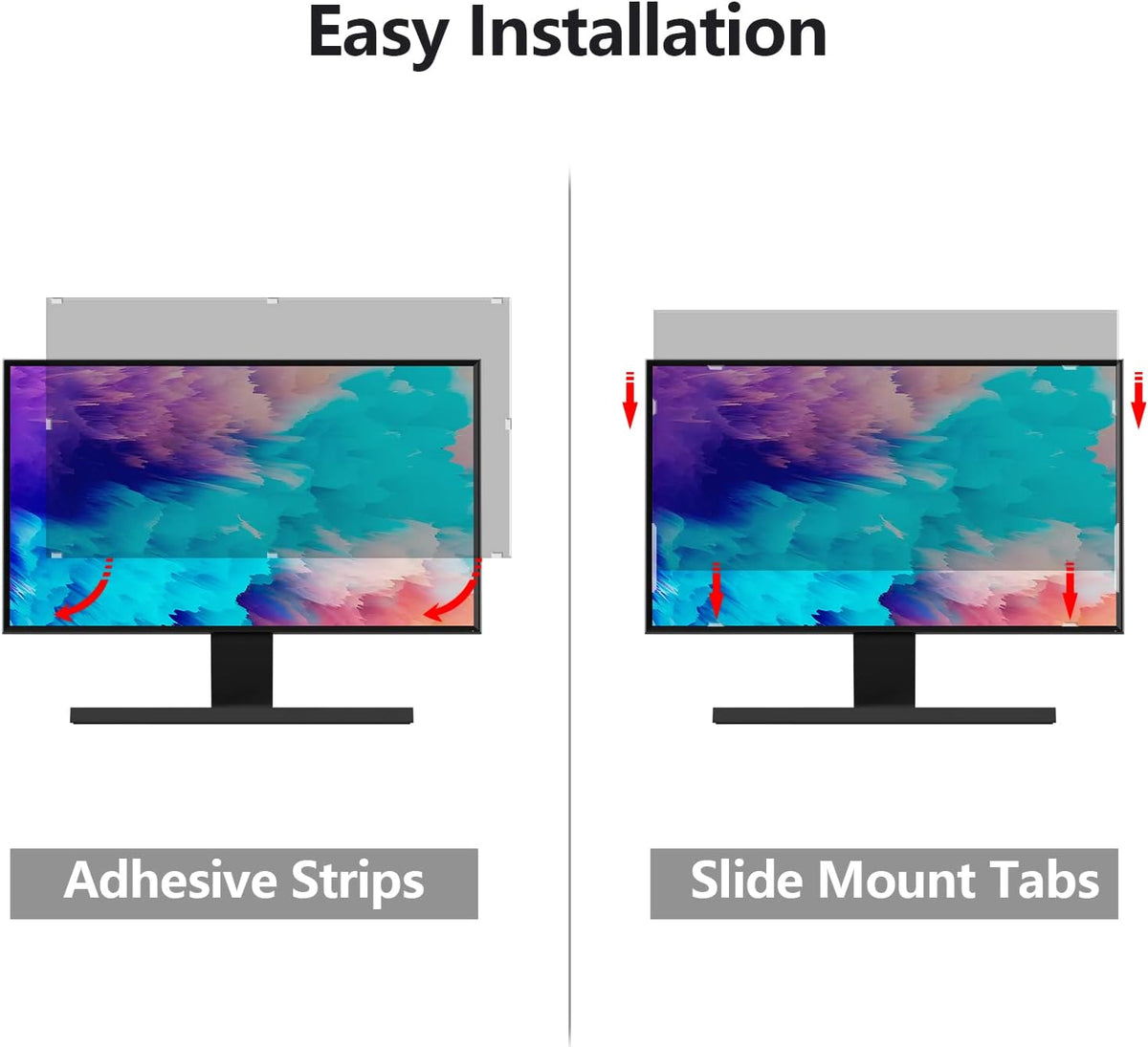 Computer Privacy Screen Protector 22 Inch with Hp Dell Acer Asus Samsung LG and More, Removable Security Shield Filter for 16:10 Aspect Ratio Monitor Like ViewSonic Sceptre AOC Koorui BenQ(22" Diagonal 16:10 1 Pack)
