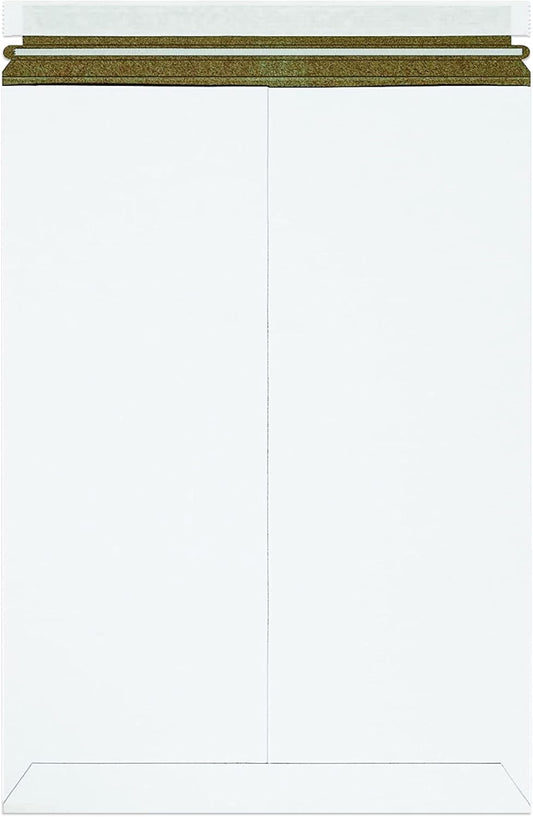 BOX USA StayFlat Mailer, 13"L x 18"W, Pack of 100 | Stayflats Envelope Keeping Photo, Document, Artwork Protected During Mailing and Shipping, 13x18