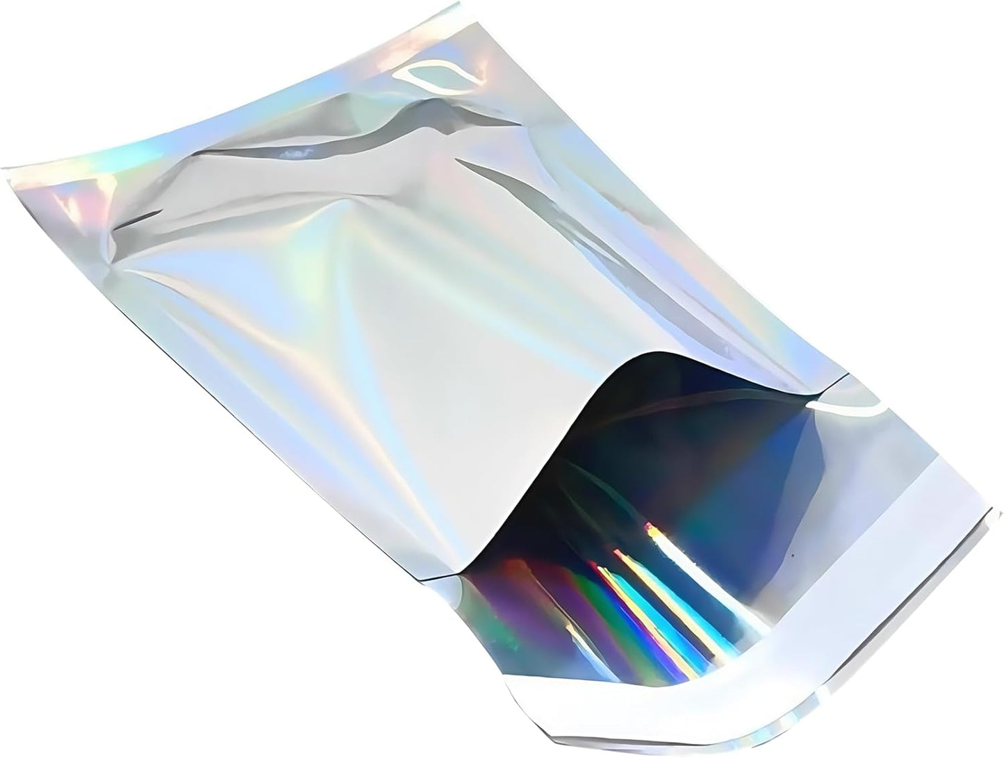 PABCK 100 Pack 3.94x5.91+1.18 inch Holographic Metallic Poly Mailers Self Sealing Packaging Aluminum Foil Glitter Bags Shipping Envelopes Mailing Storage Pouches for Shipping Packaging