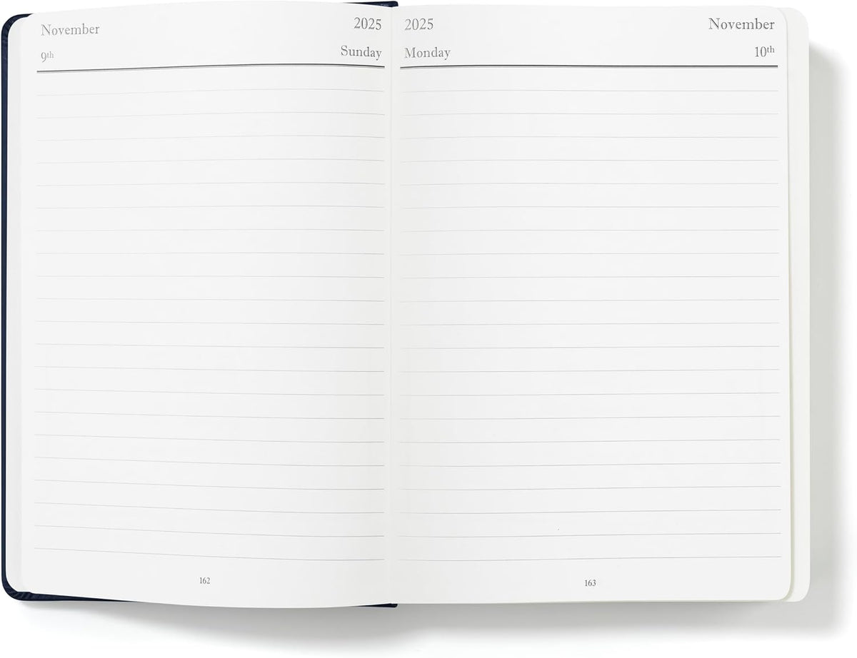 Wykeham's Executive 2025-26 Daily Journal Planner – Customization Available – Mid-Year Academic Diary (Royal Blue, 8.5"×5.5")