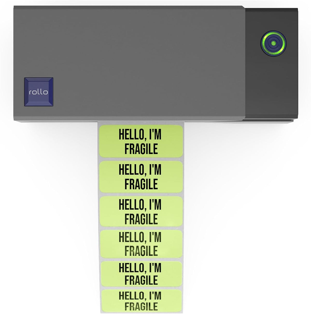 Rollo Direct Thermal 2x1 Sticker Labels - Roll of 1,000 Green Thermal Labels - Multi-Purpose Thermal Printer Stickers