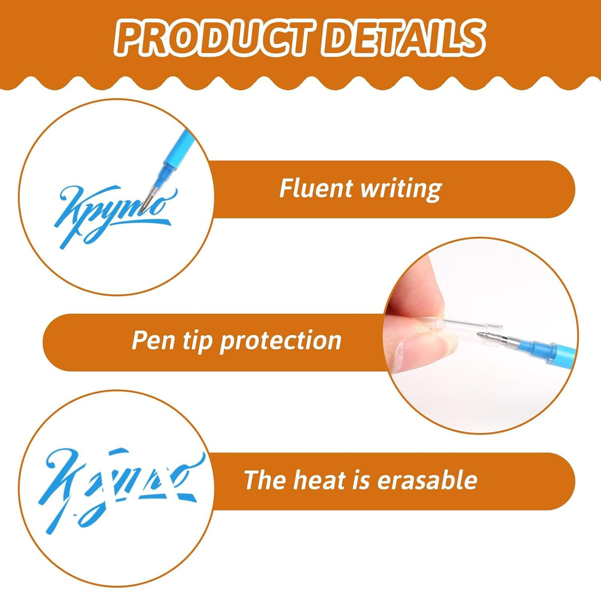 0.7 mm Erasable Gel Ink Pen Refills Compatible with Frixion Friction, Smooth Writing Multicolor Retractable Fine Point Pen Refill for School Office Home Art (8 Colors, 24)