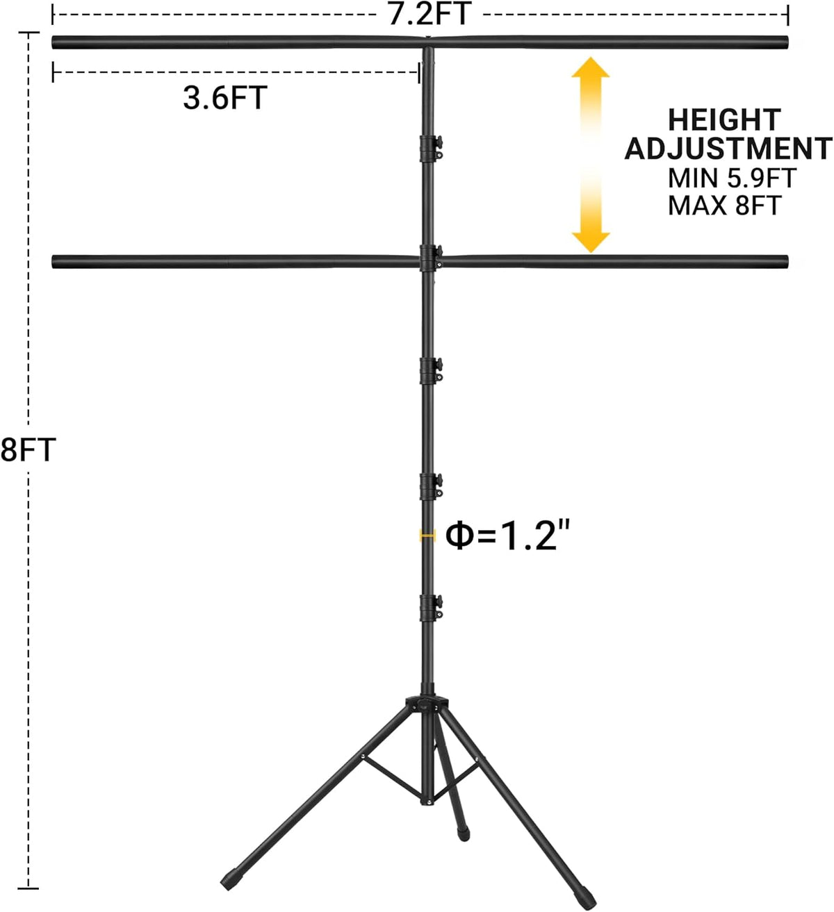 Green Screen Backdrop with Stand, 8x7.2ft Portable Greenscreen Background with Stand, T-Shape Green Screen Stand kit with 6 Spring Clamps, Sandbag, Carry Bag for Zoom, Video
