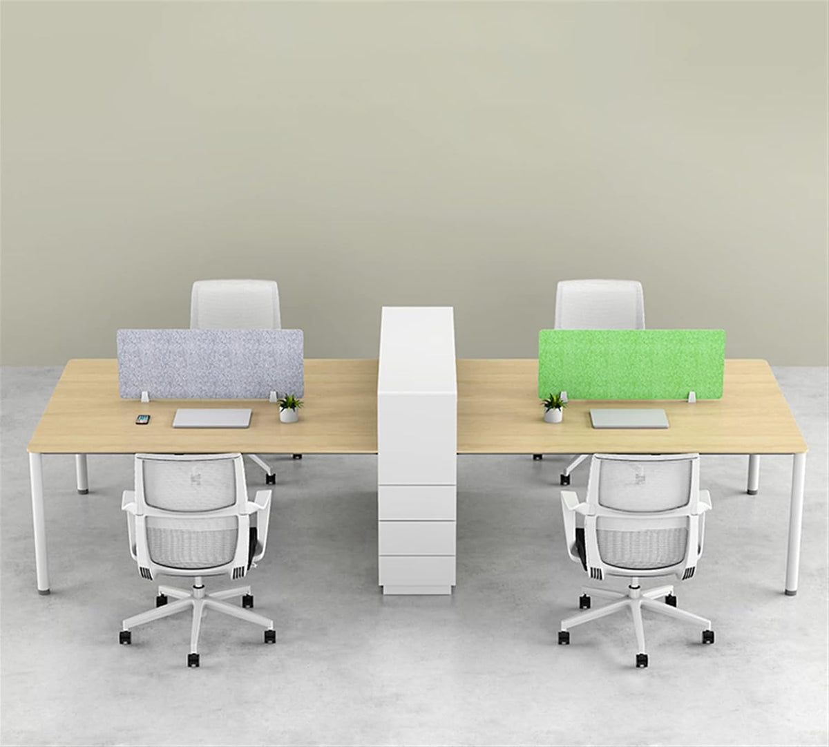 Icegrey Acoustic Desk Divider Privacy Panel Removable Sound Absorbing Desk Partition Board with 2 Clips for Student Call Centers Offices Braries Classrooms Library, Dark Blue, 23.4x15.6