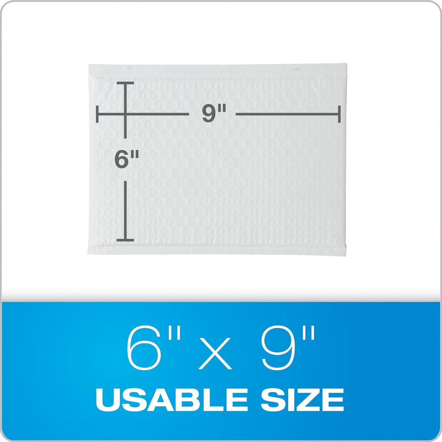 Quality Park Bubble Mailers, 6 x 9 Inch, White Poly Mailers, Padded Envelopes, Shipping Envelopes, Water Resistant, Self Seal, 50 Per Box (QUA85856), Plastic (Pack of 4)