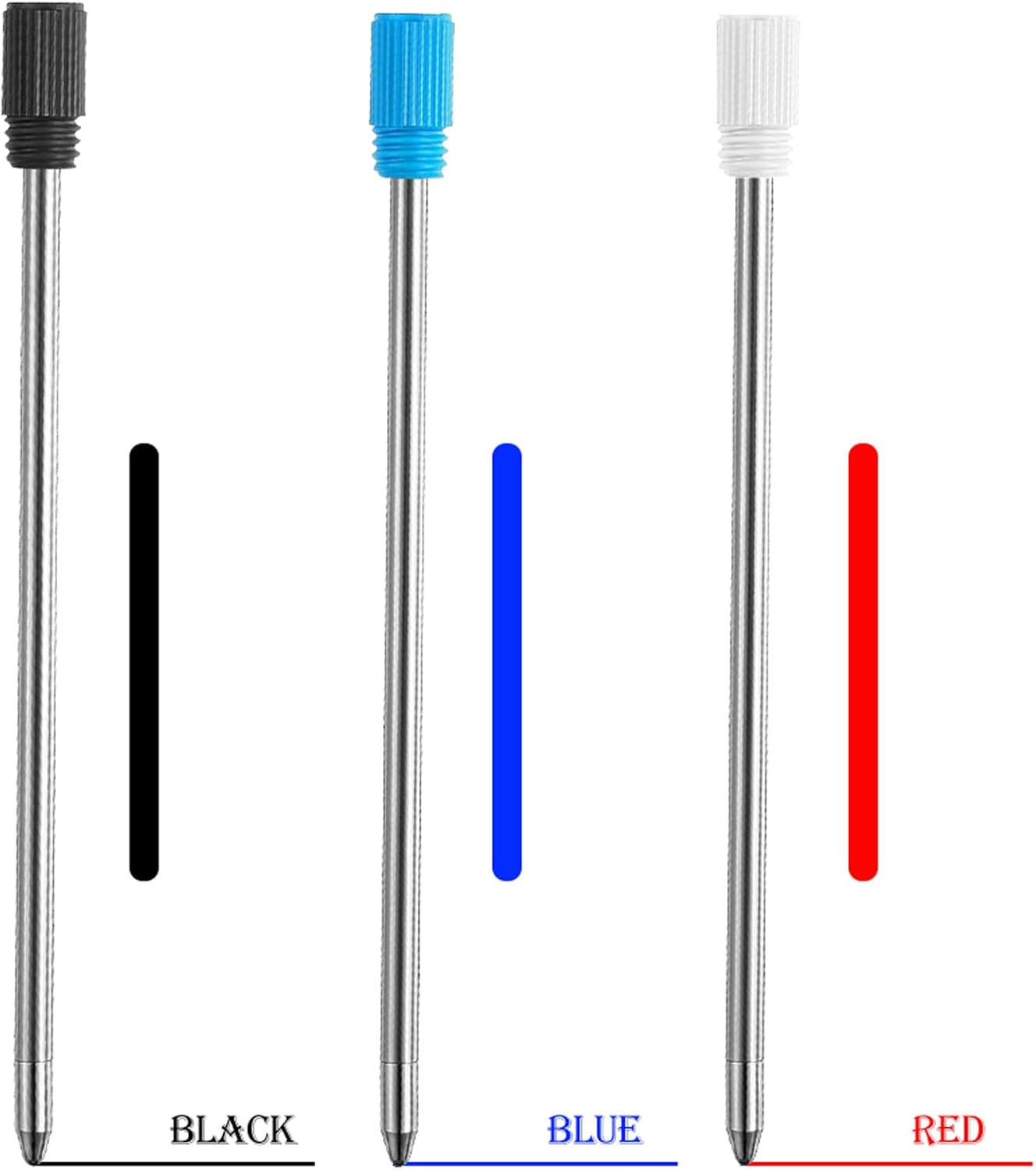 DUNBONG Ballpoint Metal D1 Refill for Multifunction Pen, Red pack of 5 pieces (Red)