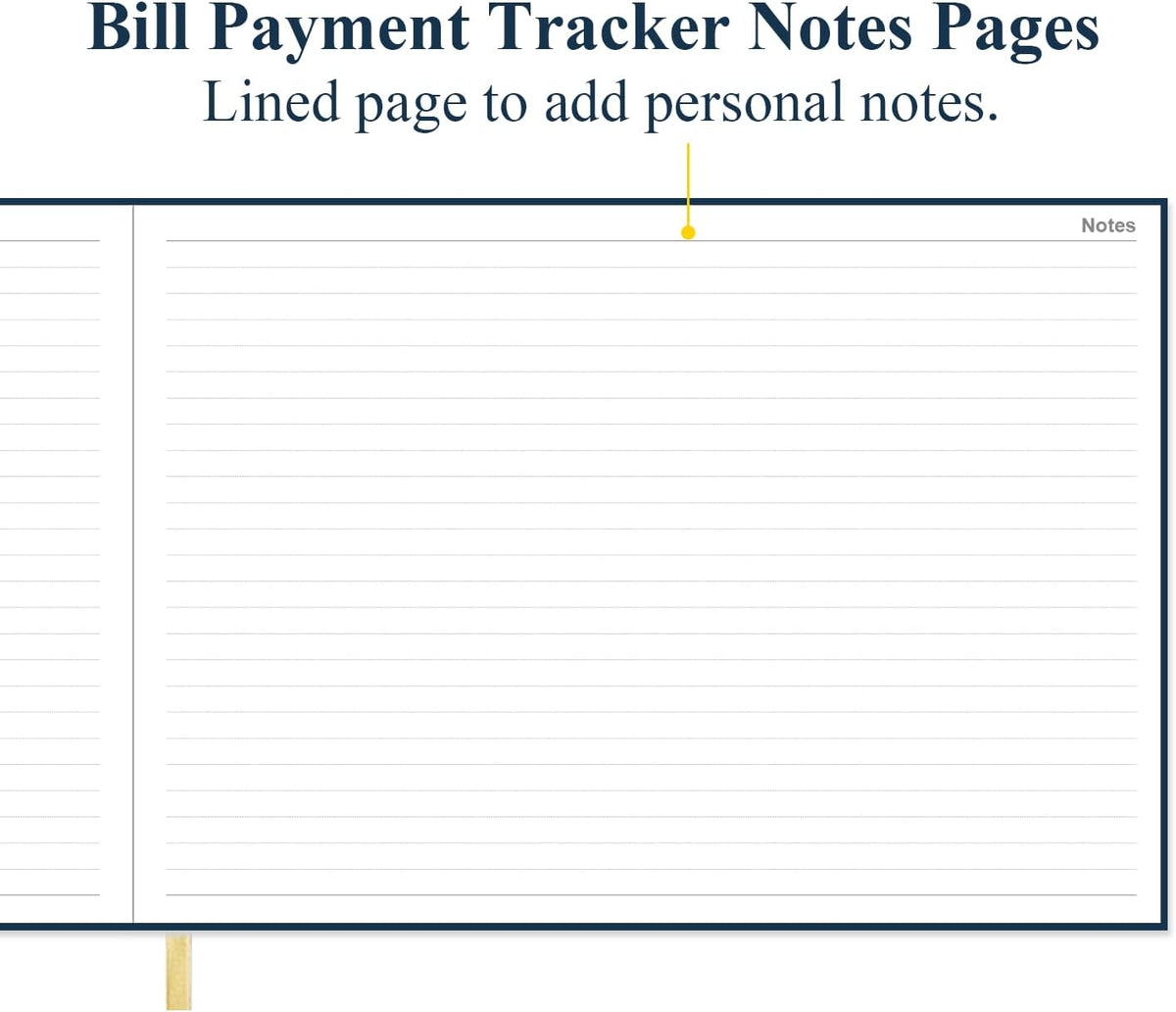 Bill Tracker Notebook - Monthly Bill Organizer & Planner for Personal Budgeting Financial, Payments Checklist Organizer, 7" x 10", Blue