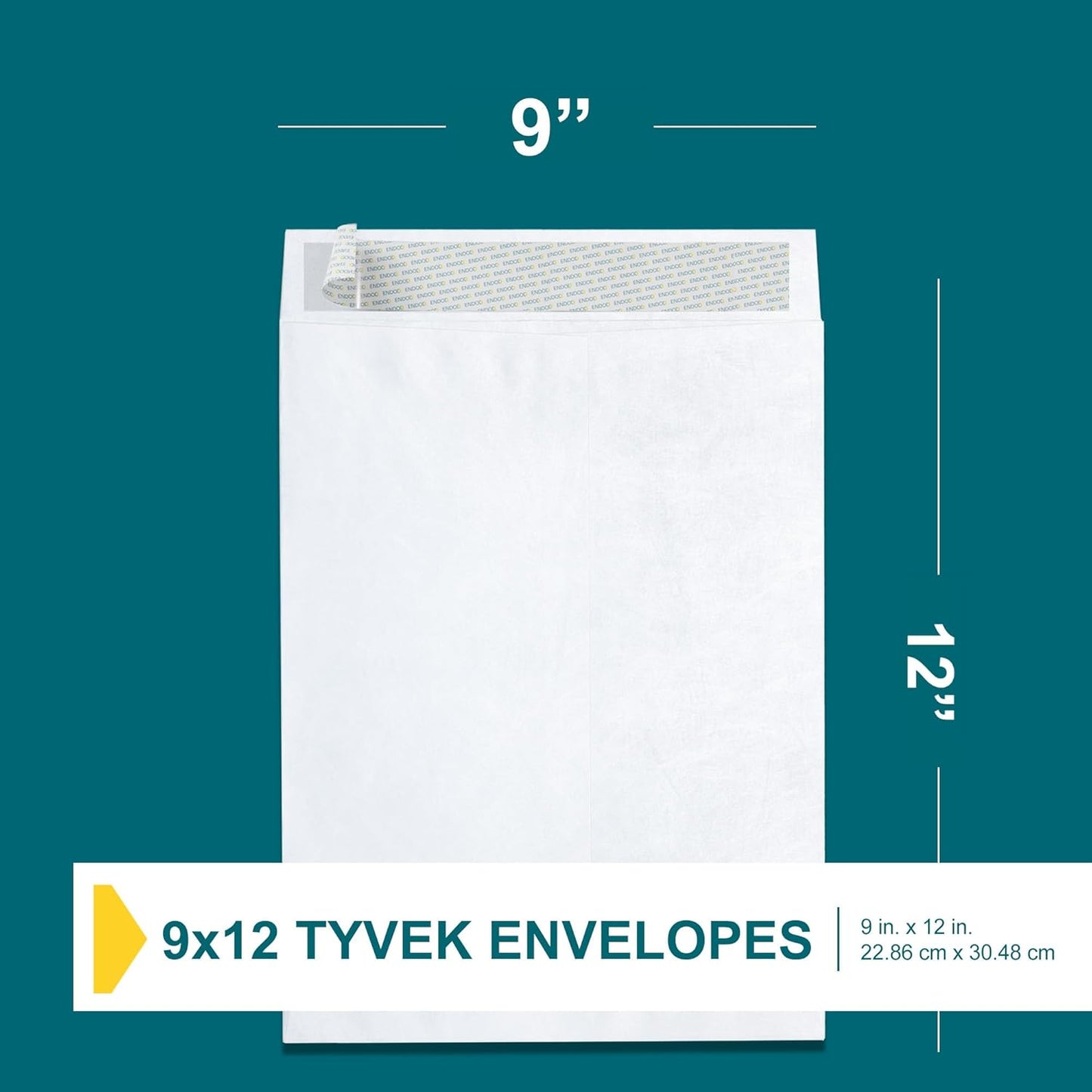 Tyvek Envelopes – 9x12 Mailer Tear Resistant Envelopes Tyvek® Construction & Easy Self Seal Closure –Bright White – Bulk Pack of 50 – 9 x 12 Inch