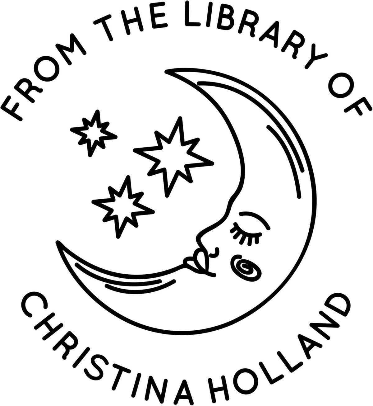 from The Library of Embossers & Stamps for Fantasy Book Readers | Custom Embosser | Custom Stamp | Ex Libris | Elevate Your Fantasy Collection of Stories and Novels (Design 12, Self-Inking Stamp)