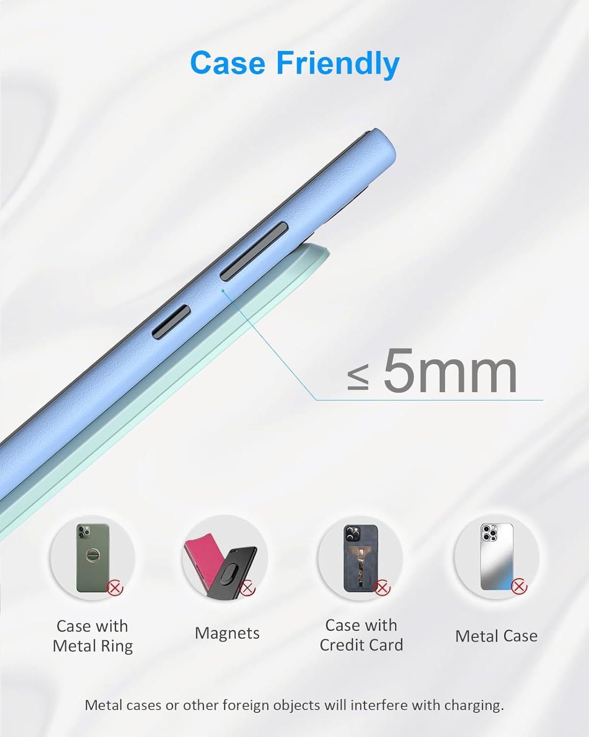 NANAMI Upgraded Fast Wireless Charger,Qi-Certified Wireless Charging Stand for Samsung Galaxy S24/S23/S22/S21/S20/S10/S9/Note 20 & Qi Phone Charger for iPhone 16/16 Plus/16 Pro/16 Pro Max/15/14/13/12