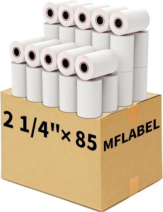 MFLABEL® 1500 Rolls 2 1/4" x 85' Thermal Paper Cash Register POS Receipt Paper