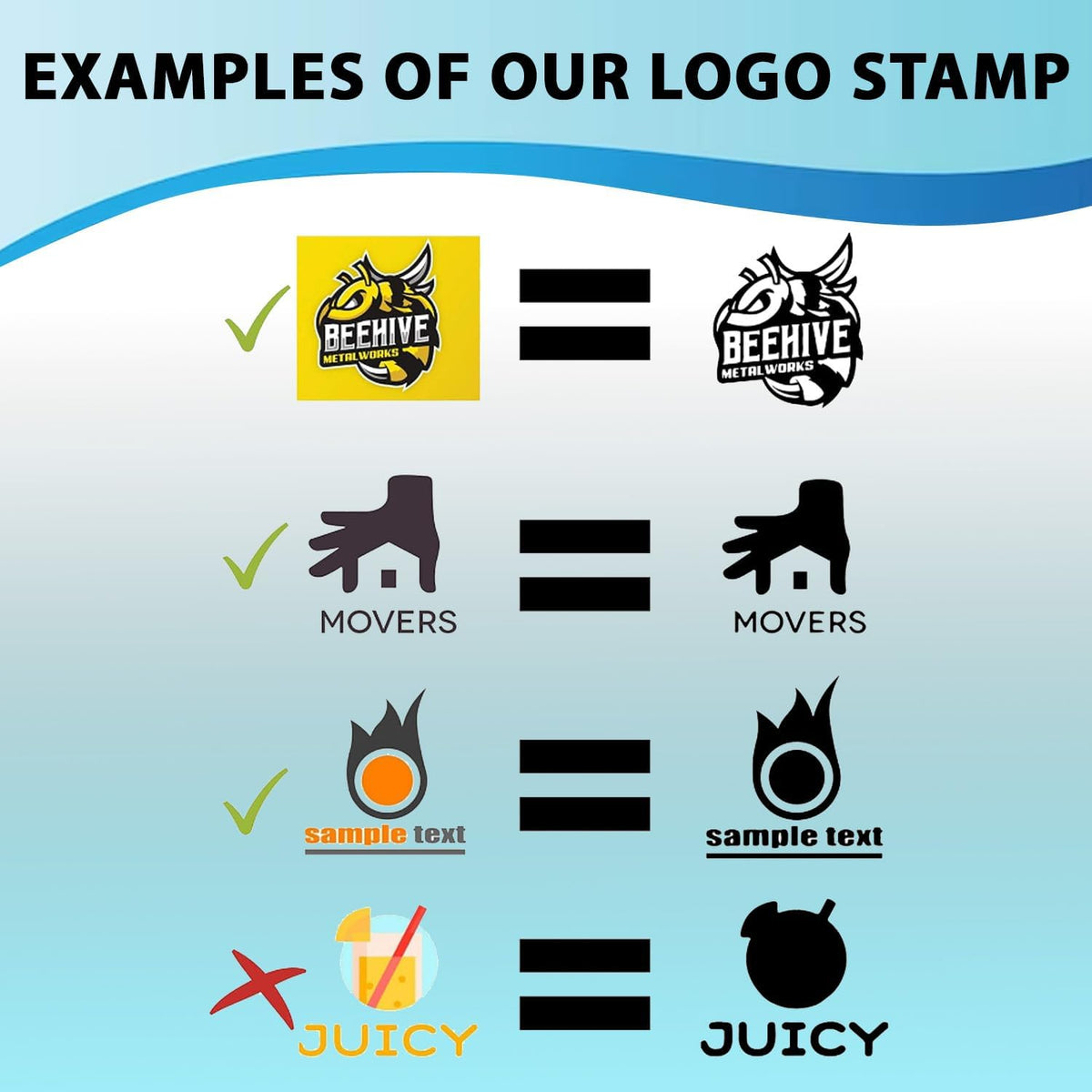 Choose Size - Logo Stamp | Custom Stamp | Personalized Business Stamp | Business Logo Stamp | Business Logo Personalized Stamp or Image Small Large Medium Round Custom Stamps Self Inking