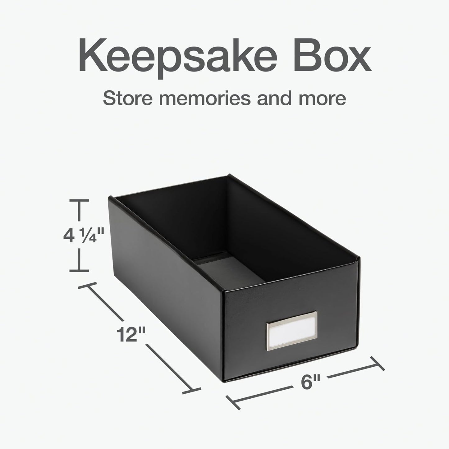 Oxford Keepsake Box, Protective Storage Box, Home and Office Organizer, Photo Storage Box, Souvenir Organizer, Small, 6" x 12" x 4 1/4" (41789)