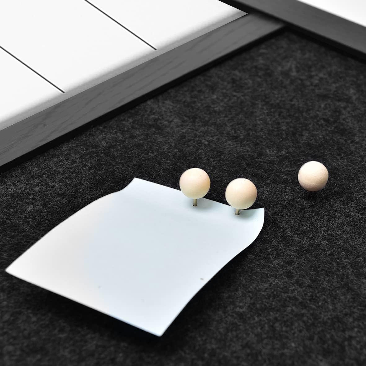 13" x 17" Magnetic Weekly Dry Erase White Board and Felt Board, Black Wood Frame，Magnetic Surface Whiteboard for Home Office and Wall Decor(ZHZL-3343)