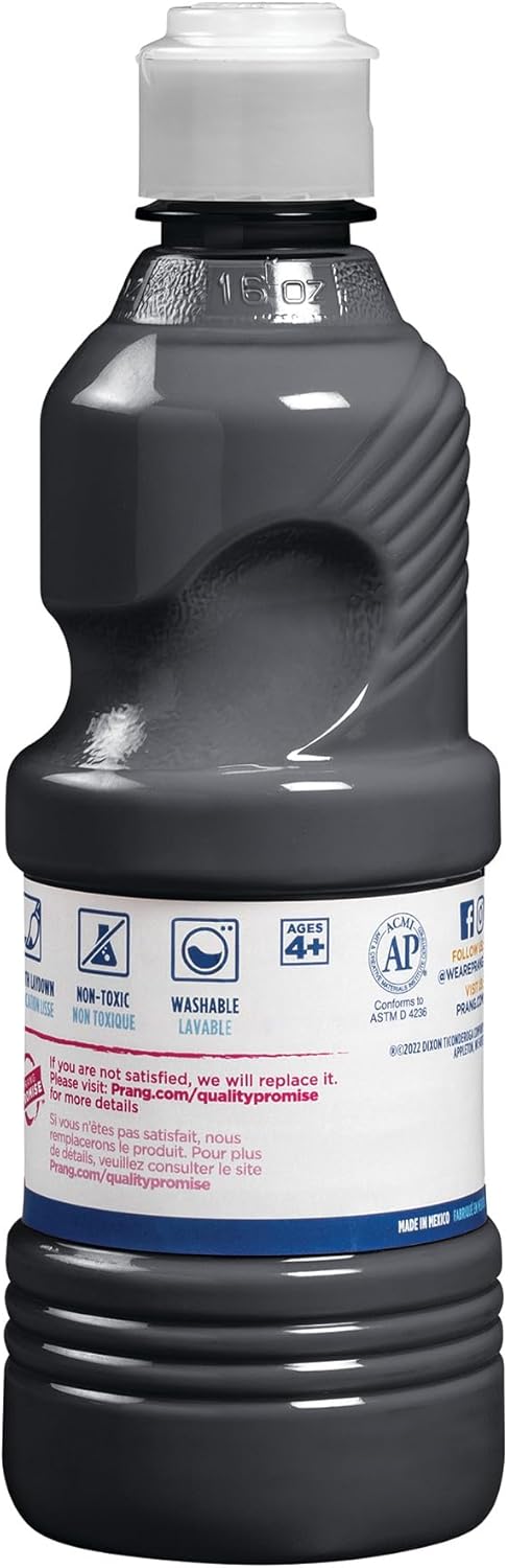 Prang Washable Tempera Paint, Black, 16 Oz., 1 Count