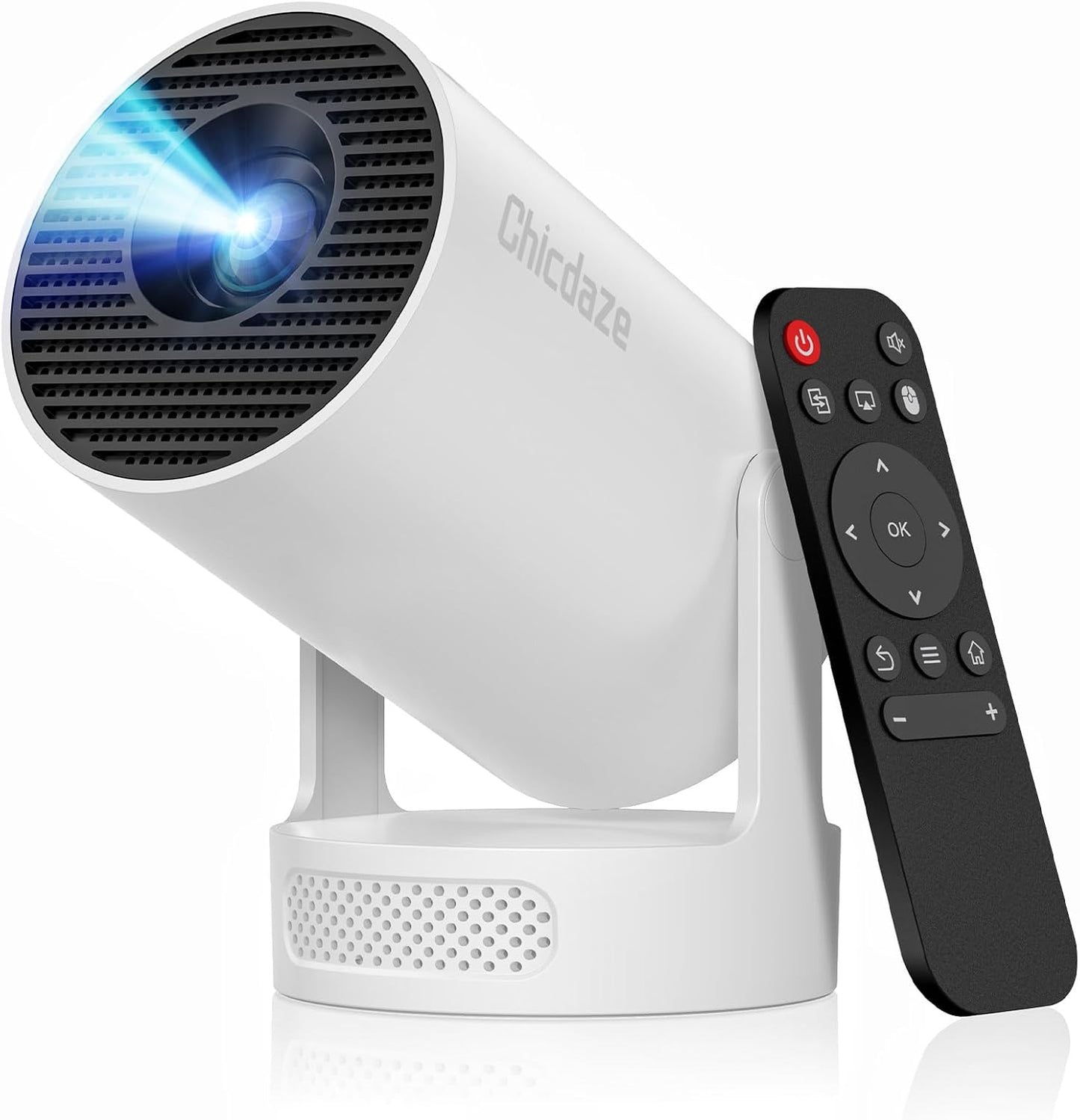 Mini Portable Projector with WiFi and Bluetooth, 4k 1080P Video Projector Support 5w Sound Base Speaker, 200 ANSI, 210° Rotation, Auto Vertical Keystone for Home Bedroom Outdoor, HY300 Ultra