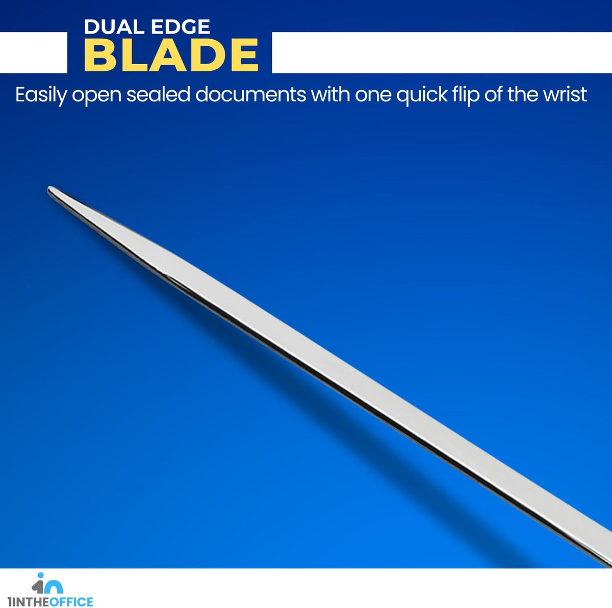 1InTheOffice Letter Opener, Stainless Steel Envelope Opener (6 Pack)