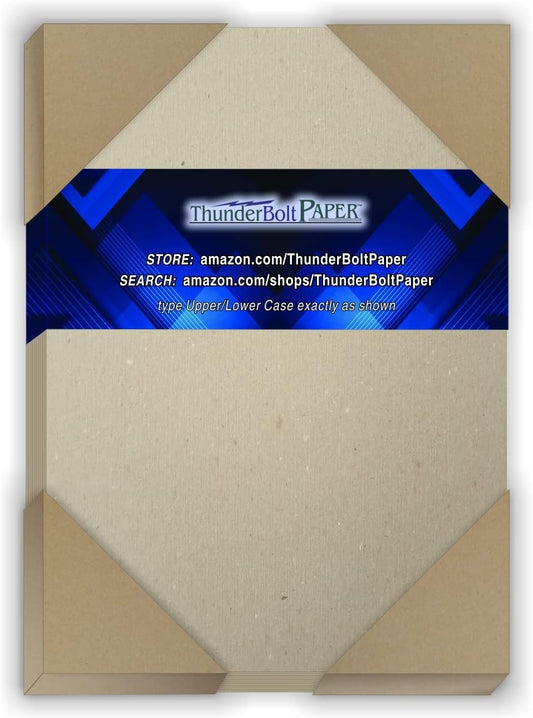 150 Sheets Chipboard 46pt (Point) 5.5 X 8.5 Inches Heavy Weight Half Letter Size .046 Caliper Thick Cardboard Craft|Packing Brown Kraft Paper Board