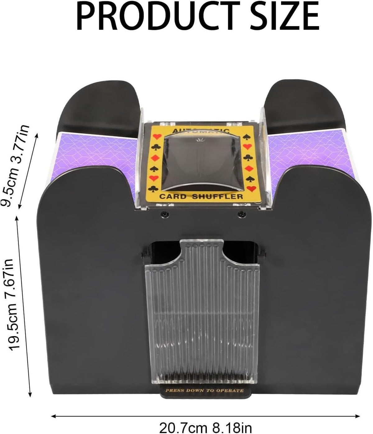 6 Decks Automatic Card Shuffler Electric Heavy Duty-USB-C/Battery Powered, Fast & Quiet Shuffler for Poker, Casino Games (Supports All Standard Cards)