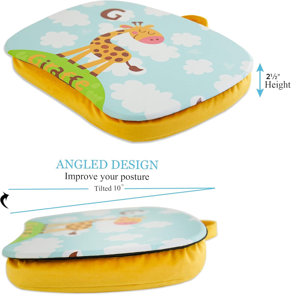 Pets Lap Desk - Lapdesk Fits up to 11.6 Inch laptops - Drawing Table and Craft Desk (1-Giraffe)