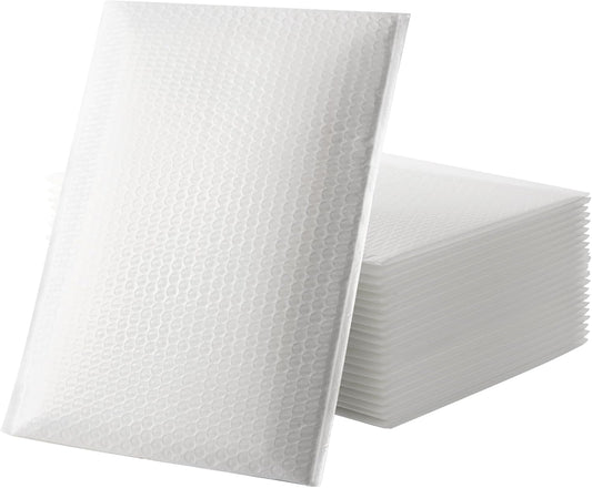 30 Pack White Bubble Mailers 10.5x16 Inch Poly Padded Envelopes Self-Seal Bubble Mailer Shipping Envelopes for Shipping Clothes, Packing