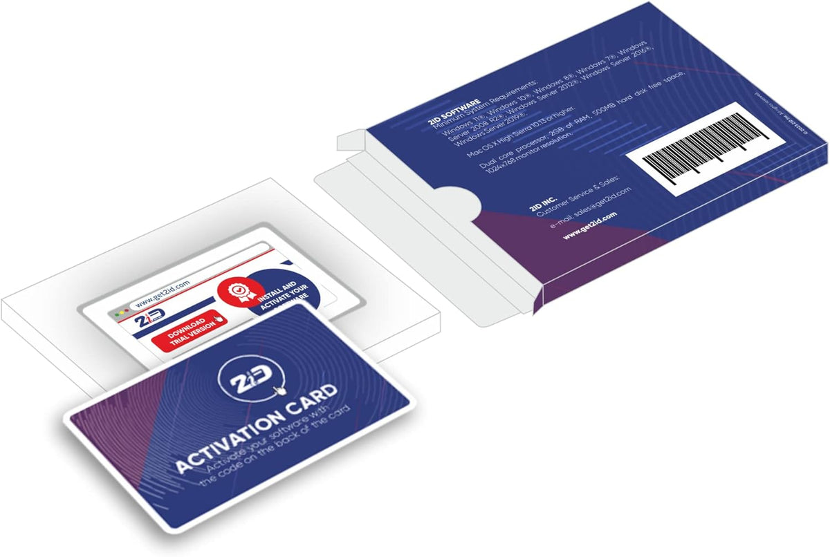 2ID Card Software Beginner Edition | ID Software Program for PC & MAC | Design & Print Photo ID Cards And More