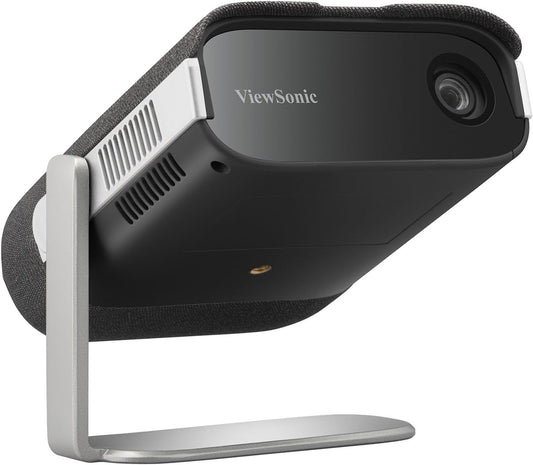 ViewSonic M1X Portable LED Projector with Smart Stand, Harman Kardon Speakers, Built-In Battery, H/V Keystone, 4 Corner Adjustment, Bluetooth, Wi-Fi, USB-C, Powered USB A