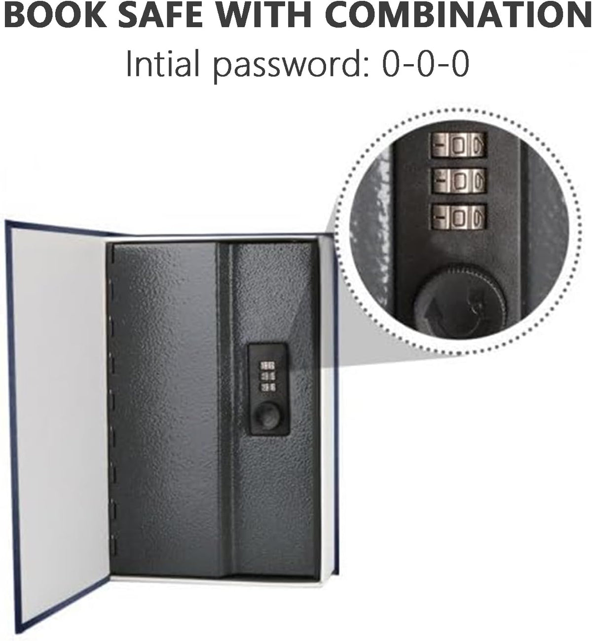 SEPOX® Quins Large Book Safe Lock-Box, with Resettable Combination Lock, Real Paper Cover,Ideal for Dorm Safe, Features Classics Including: Journey to the West, Art of War,Pack of 5Pcs