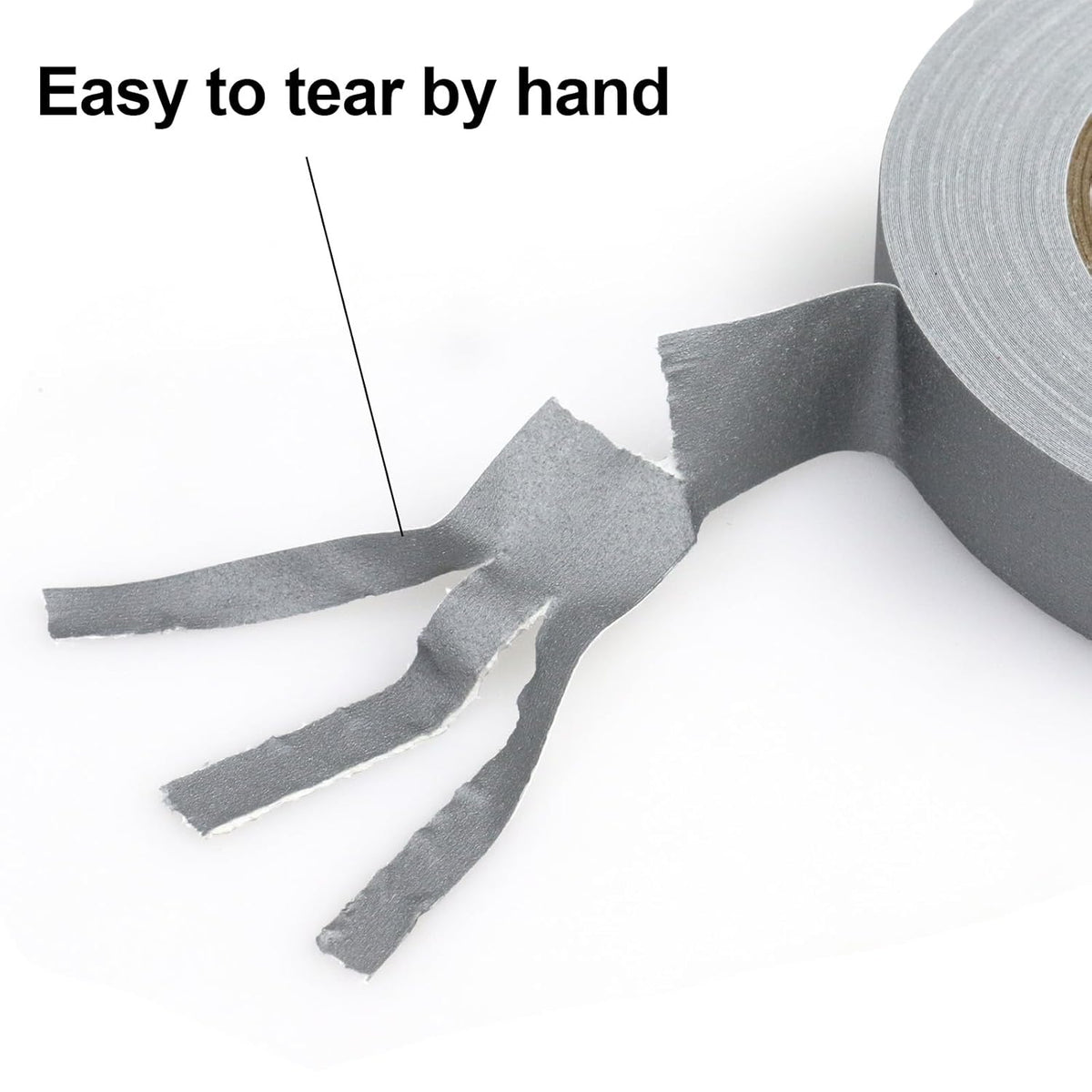 BOMEI PACK Grey Gaffer Tape, Matte Non-Reflective, 1inch x 30yds No Residue Hand Tear Self-Adhesive Gaffer Tape for Labeling, Cable, Stage, Photo Studio, Painters and Duct Repair, 1 Pack