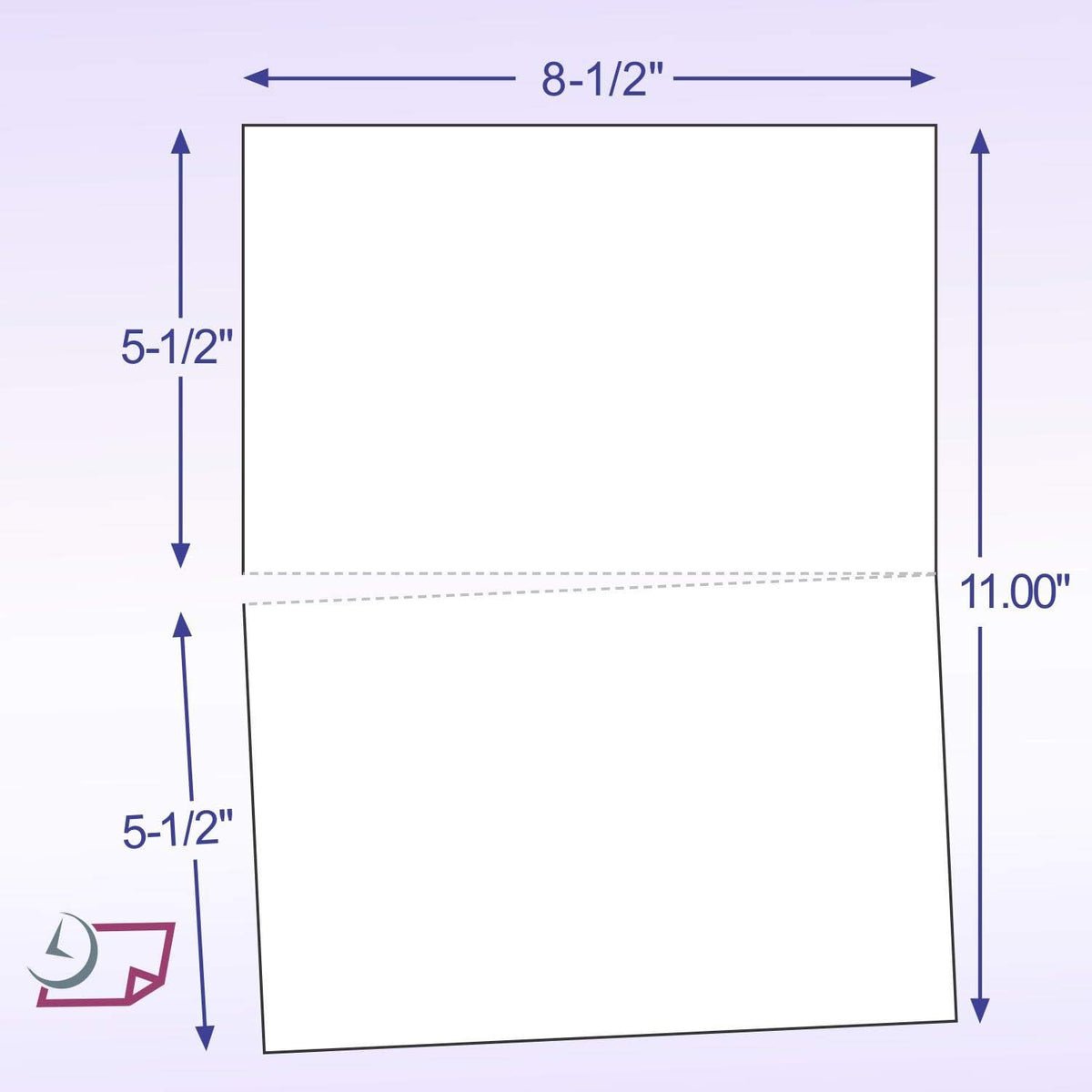 NextDayLabels - Letter Size White Perforated Blank Post Card Cardstock, 75 lb Cover Stock (203 gsm) 2 per Page, Cards Measure 8.5" X 5.5", Inkjet/Laser Compatible - 250 Sheets / 500 Cards