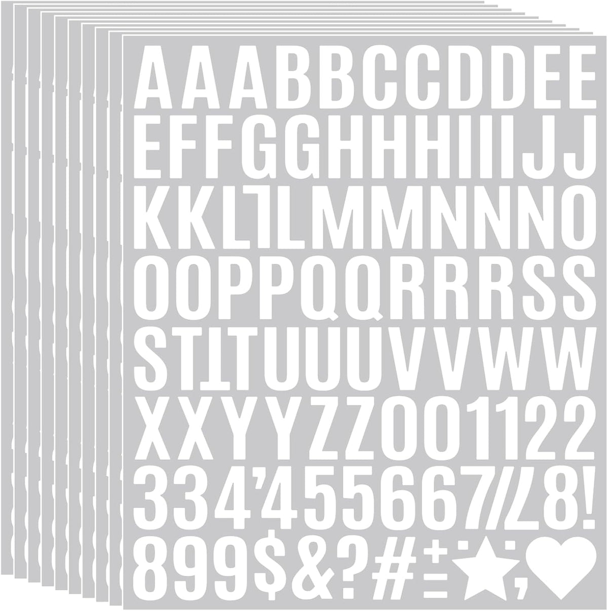 1960Pcs Waterproof 1" Vinyl Alphabet & Number Stickers - Self-Adhesive for Mailboxes, Windows, Doors, Signs, Vehicles & More, White