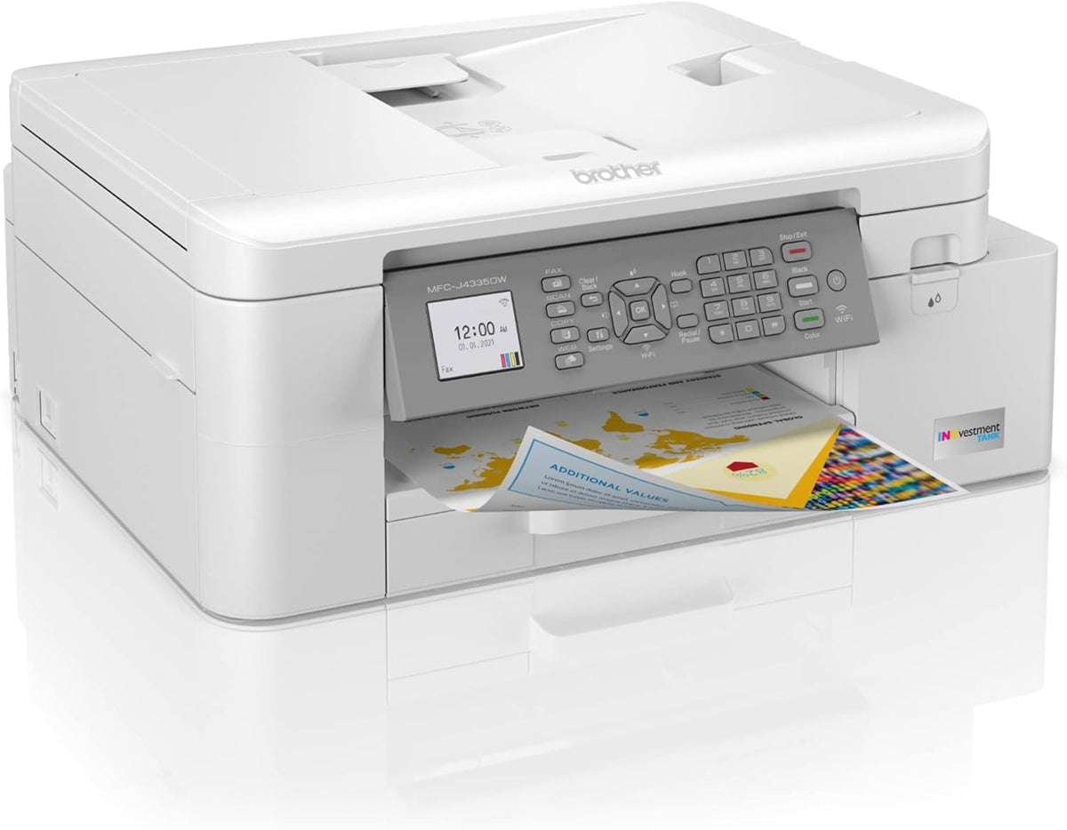 Brother MFC-J4335DW INKvestment Tank Wireless All-in-One Color Inkjet Printer, Up to 1-Year of Ink in-Box, Duplex Printing, Mobile and Cloud Print, Works with Alexa