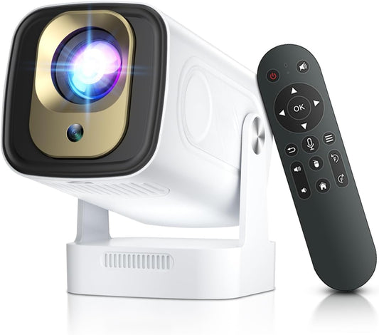 [ Auto Focus / Keystone ] Smart Projector with Wifi and Bluetooth 5.4, SALANGE 1080P Native Projectors 4K, Short Throw Projector w Built in Apps, Android 11, Mini Portable Proyector HY260pro