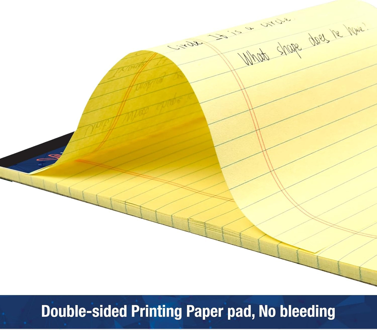 Woodlake Legal Pads 8.5 "x 11" – 6‑Pack, Wide Ruled, Premium Yellow Paper Pad No ink Bleed, Micro‑Perforated Writing Pads,50 Sheets, Letter Size Note pads for School, Office & Home, Made in USA