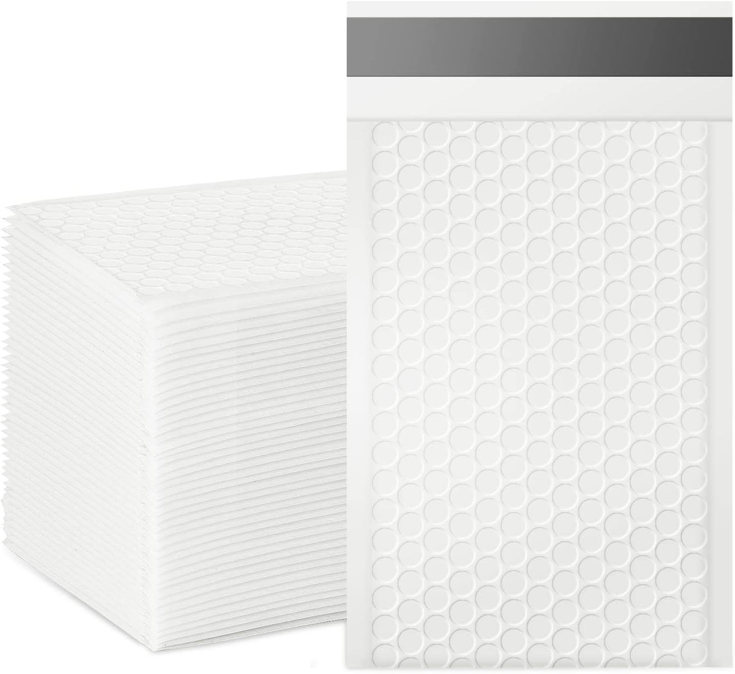 packbabol Bubble Mailers, 4x7 Inch Padded Bubble Mailers Pack of 50 Bubble Envelopes Opaque Self Seal Adhesive Waterproof Bags for Shipping and Packaging (White, 4x7-50Pc)