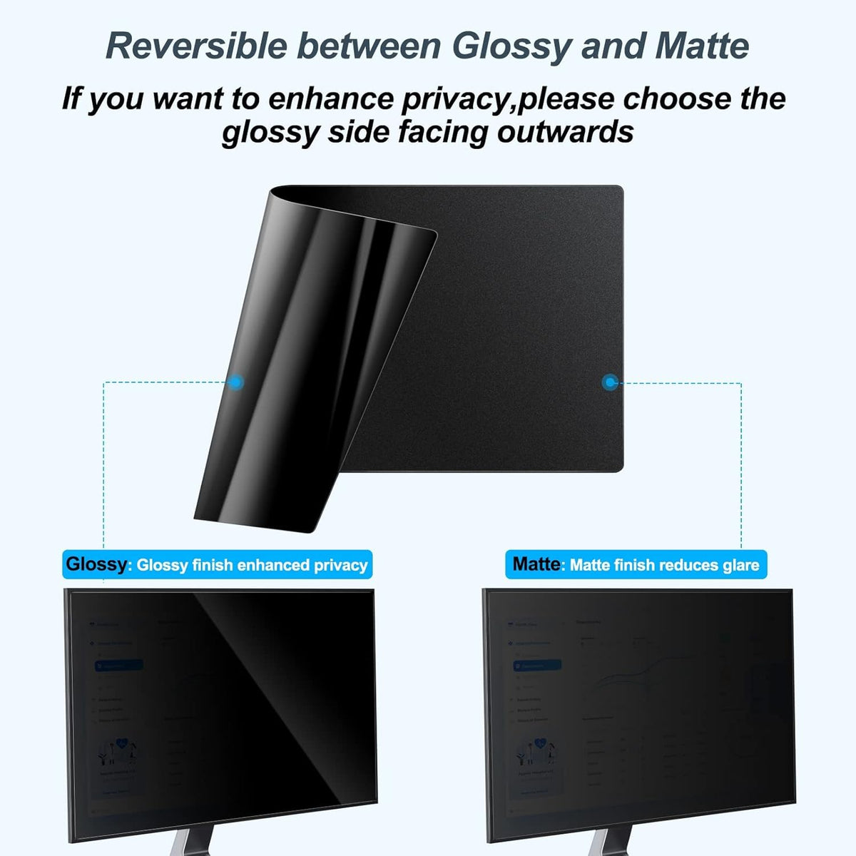 [2-Pack] 20 Inch Privacy Screen for Monitor Computer Screen Privacy Filter for 16:9 Widescreen Monitor Desktop PC Monitor Privacy Film Monitor Privacy Shield and Anti-Glare Protector