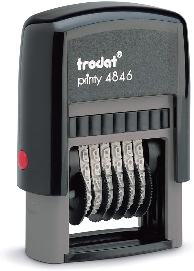 Trodat Printy 4846 Self-Inking 6 Band Number Stamp