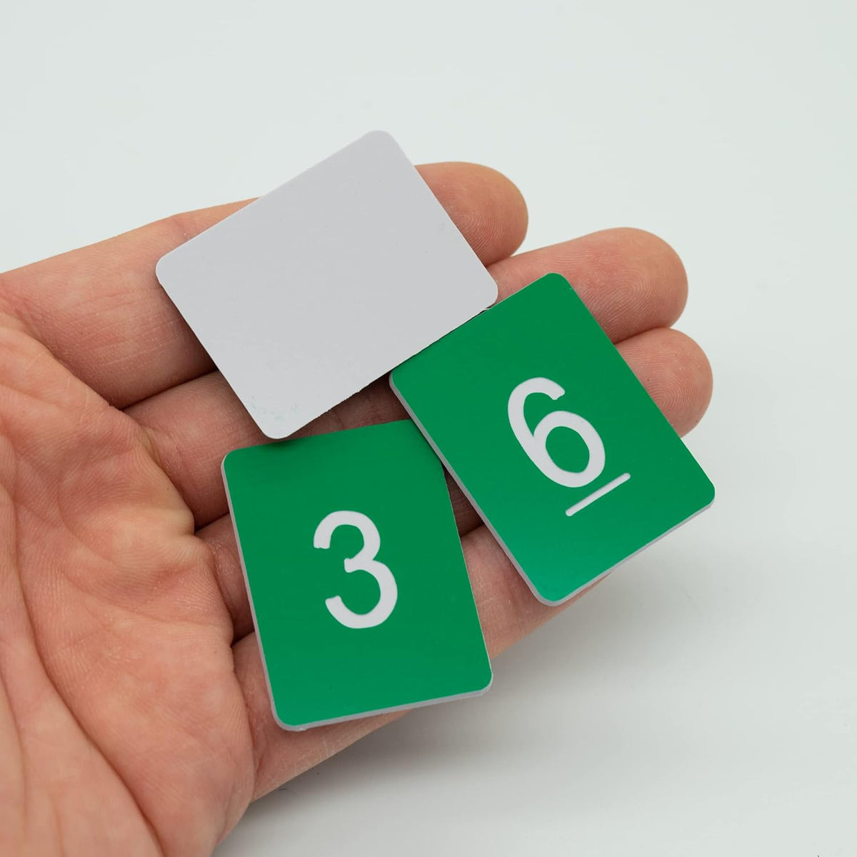 StayMax Rectangle Plastic Numbered Tags Number Disc Number Token (0-25, Green)