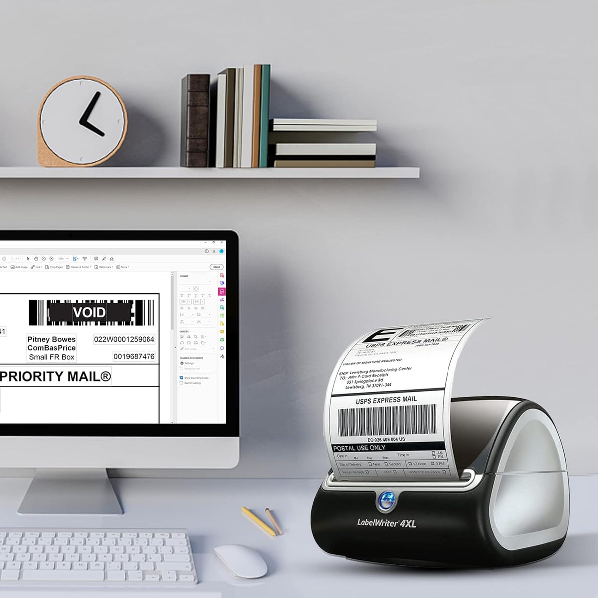 Shipping Labels 4"x6" Compatible with Dymo LabelWriter 4XL 1744907, 1755120, Thermal Postage Labels for All Thermal Label Printers, Permanent Adhesive, BPA Free, 220 Labels/Roll (12 Rolls)