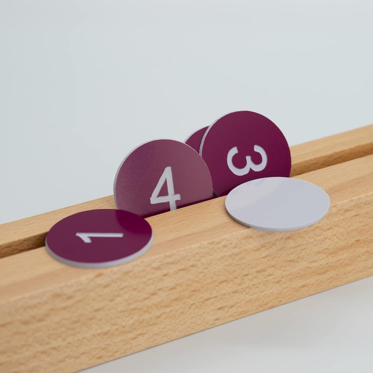StayMax Plastic Number Tags Engraved Numbered Tags Without Hole (1-100, Purple)