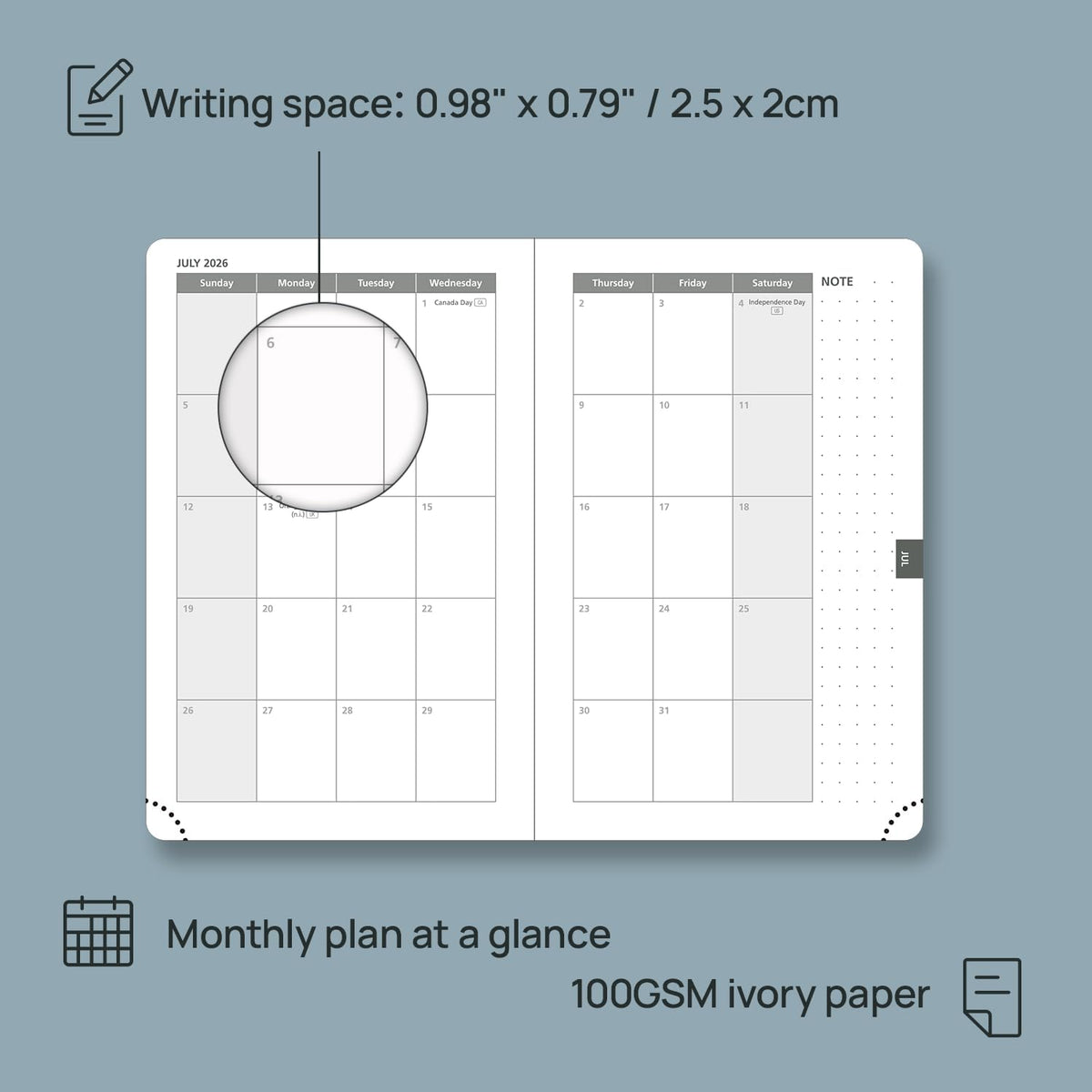 POPRUN Pocket Calendar 2026 (Small Size- 4'' x 6.25") Weekly and Monthly for Purse - Planner 2026 (Jan. 2026 - Dec. 2026) with Vegan Leather Soft Cover, Plastic Ruler, Pen Holder and More - Burgundy Red