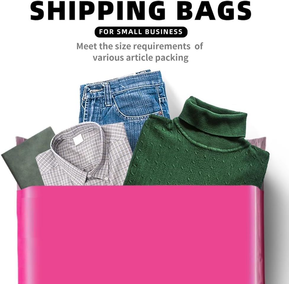 POLYSELLS Poly Mailers Shipping Envelopes, Strong Adhesive Sealing, Waterproof, and Tear-resistant Postal Mailing Bags. Mailer Bags for clothing, books, and accessories (Pink, 24"x24" 50 PCS)