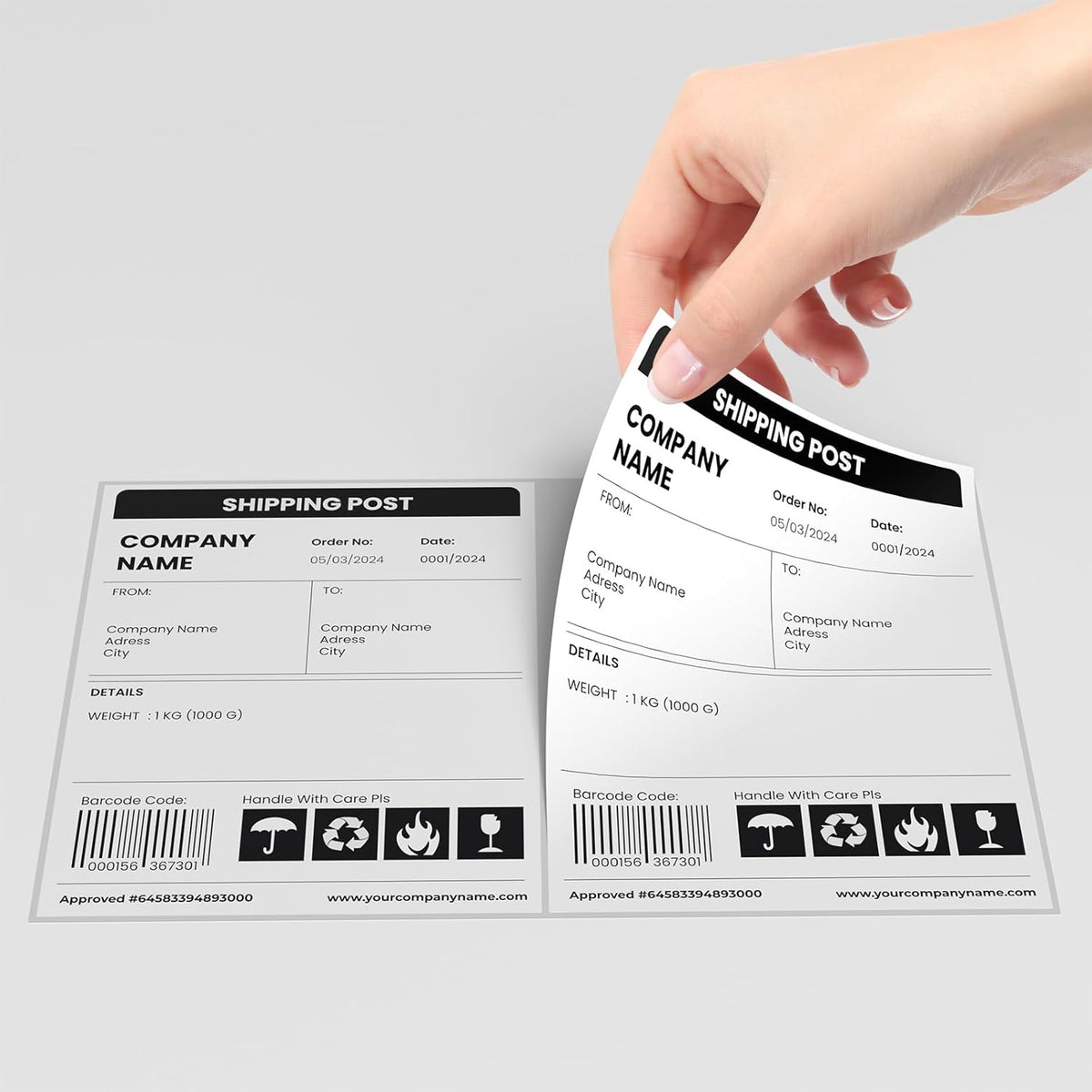 Half Sheet Shipping Labels,Self Adhesive Mailing Labels for Laser & Inkjet Printers,White 8.5x5.5 Half Page Label,1000 Sheets