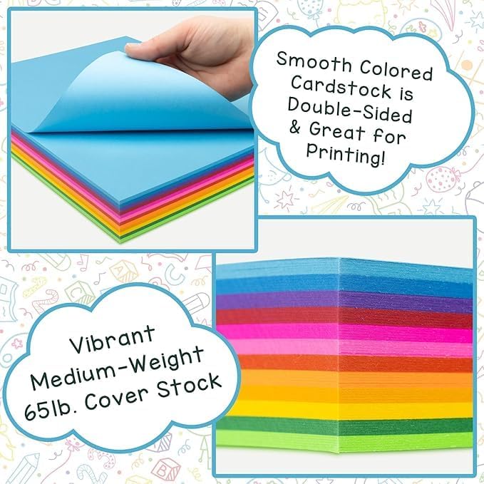 Hygloss Black Cardstock - 11x17-Inch, 50 Sheets, 65 lb/ 176 gsm, Fade-Resistant, Acid-Free Color Card Stock Paper