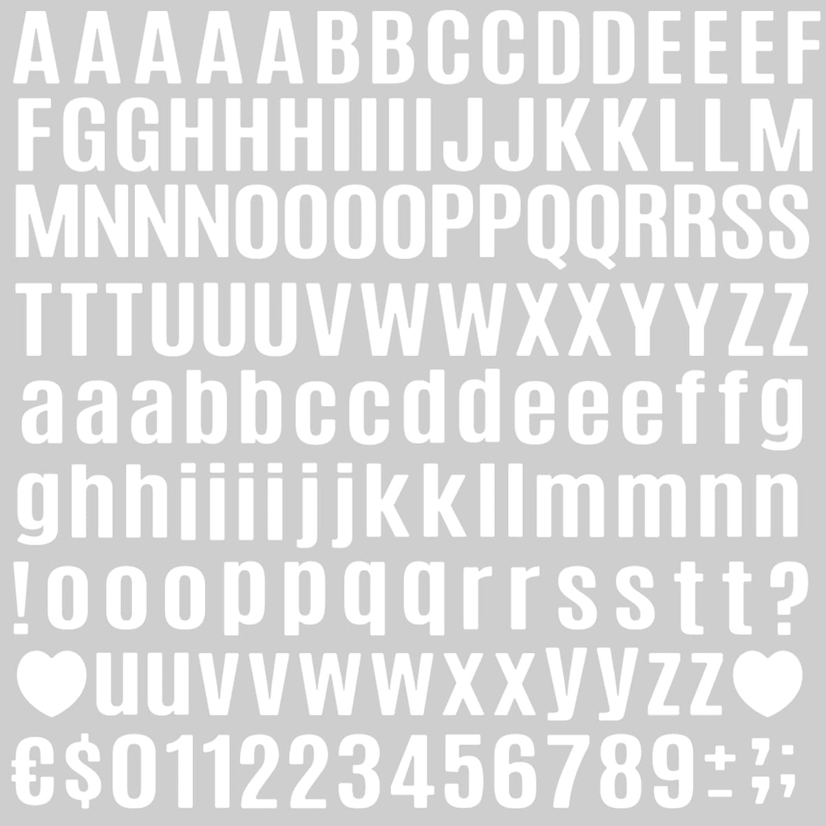 Letter Stickers Small Alphabet Stickers Numbers and Letters Self Adhesive Vinyl Waterproof Sticker for Scrapbooking, Water Bottles,Cup,Mailbox Address,Sign,DIY Crafts Art (White, 0.5 Inch)